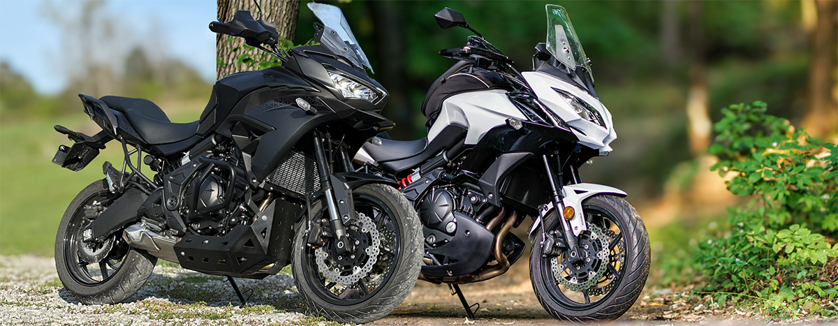 2014 and 2023 Kawasaki Versys 650 custom builds
